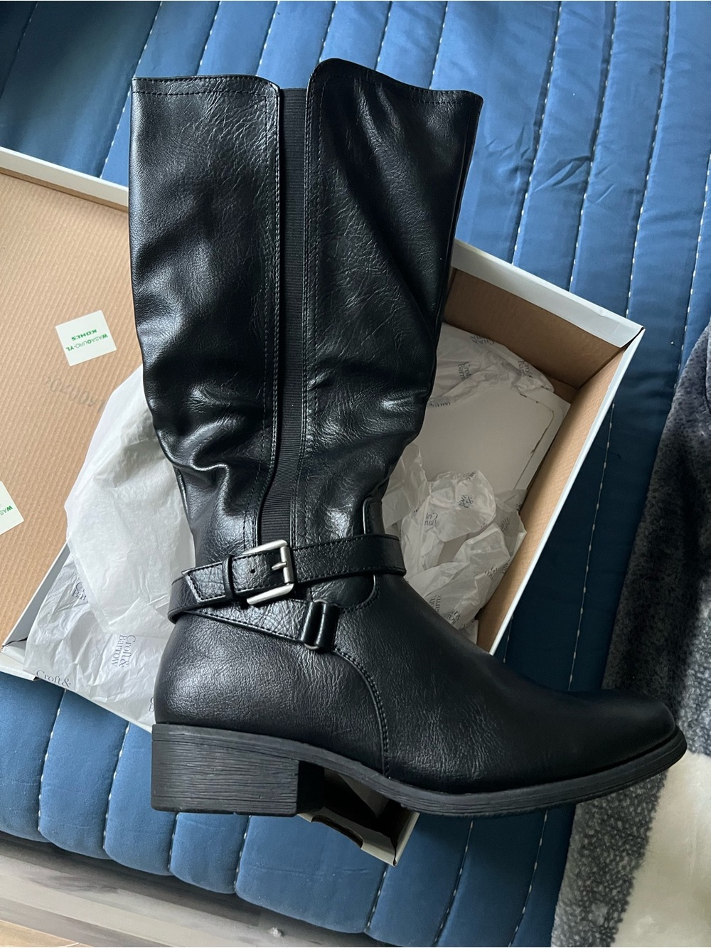 Croft and Barrow Black Mid-Calf Riding Boots